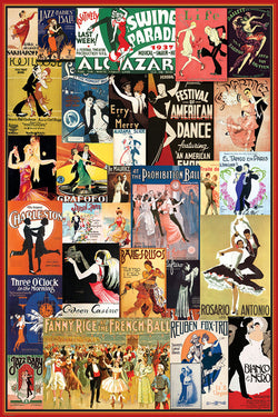 Vintage Dance Posters Collage (29 Reproductions) Poster - Eurographics Inc.