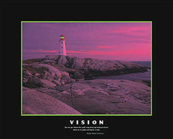 Lighthouse "Vision" Motivational Poster (Emerson Quote) - Eurographics 16x20