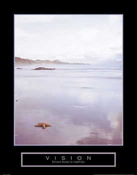 Beach at Low Tide "Vision" Motivational Poster - Front Line