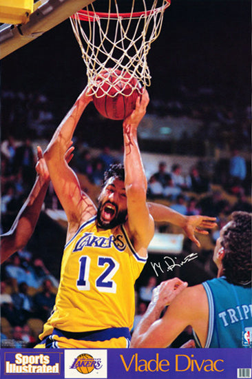 Los Angeles Lakers Vlade Divac, 1995 Nba Western Conference Sports  Illustrated Cover by Sports Illustrated