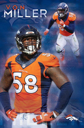 Von Miller Denver Broncos Signed Autograph 16x20 Photograph