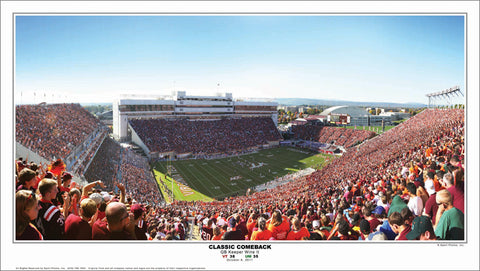 Virginia Tech Hokies "Classic Comeback" (10/8/2011) Gameday Panoramic Poster - SPI