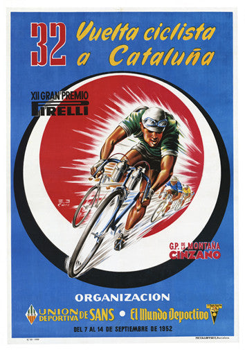 Vuelta Ciclista a Cataluna 1952 Vintage Poster Reprint - The Horton Collection
