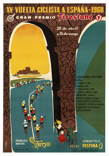 Vuelta Ciclista a Espana 1960 Vintage Poster Reprint - The Horton Collection