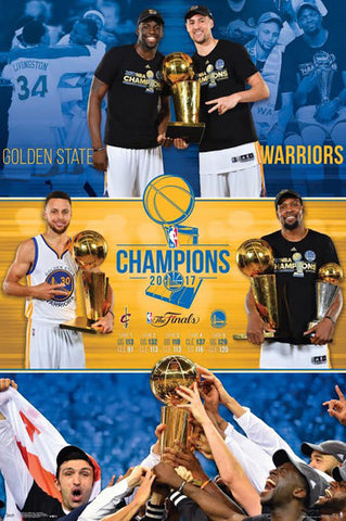 Golden State Warriors "Celebration" 2017 NBA Champions Commemorative Poster - Trends International