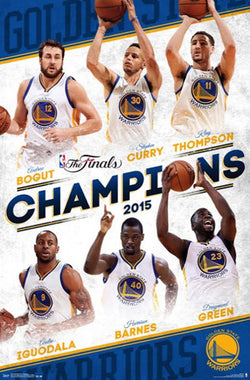 Golden State Warriors 2015 NBA Champions 6-Player Commemorative Poster - Trends