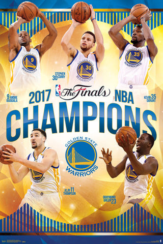 Golden State Warriors 2017 NBA Champions Commemorative Poster - Trends –  Sports Poster Warehouse