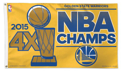 ゴールデンステート・ウォリアーズ 2015 NBAファイナルチャンピオン記念品 Golden State Warriors 2015 NBA Champions Deluxe 3'x5' HUGE Banner