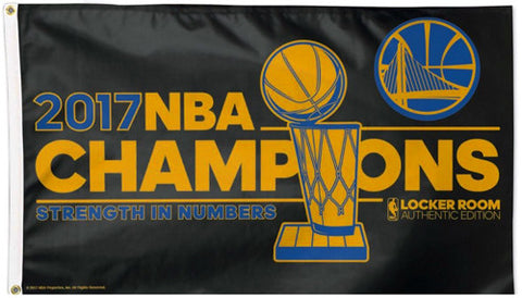 Golden State Warriors 2017 NBA Champions DELUXE 3'x5' Team Flag - Wincraft
