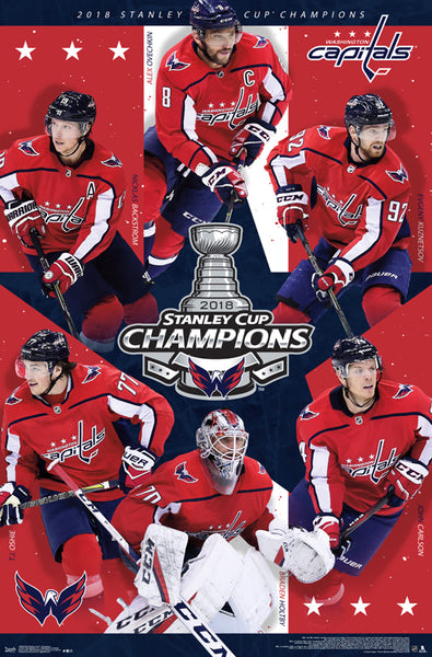 Washington Capitals 2018 Stanley Cup Champions 6-Player Commemorative Poster - Trends Int'l.