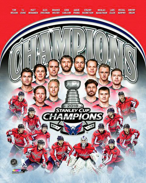 Washington Capitals 2018 Stanley Cup Champions 12-Player Commemorative Premium Poster - Photofile Inc.