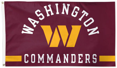 Washington Commanders Official NFL Football 3'x5' Deluxe-Edition Flag (Classic-Letter-Style) - Wincraft Inc.