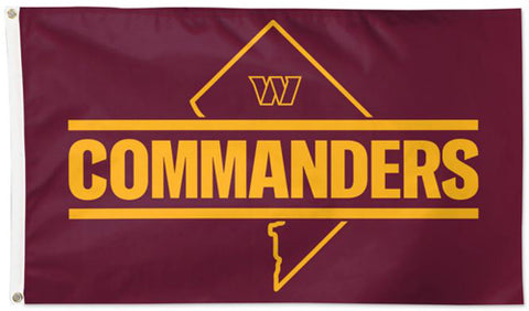 Washington Commanders Official NFL Football 3'x5' DELUXE-EDITION Flag ("DC-Style") - Wincraft Inc.