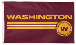 Washington Football Team Official NFL Football 3'x5' DELUXE-EDITION Flag ("W-Style") - Wincraft Inc.