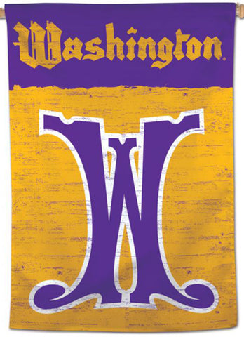 Washington Huskies "W-Classic" NCAA College Vault Series 1960s-Style Official NCAA Premium 28x40 Wall Banner - Wincraft Inc.