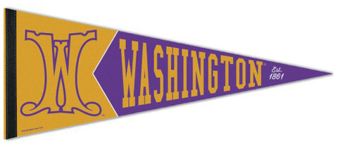 Washington Huskies "Est. 1861" Retro Vintage Logo Style Premium Felt Collector's Pennant - Wincraft Inc.