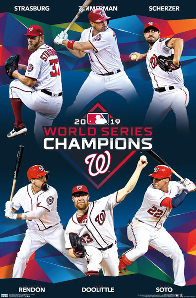 Washington Nationals 2019 World Series CHAMPIONS 6-Player Commemorative Poster - Trends International