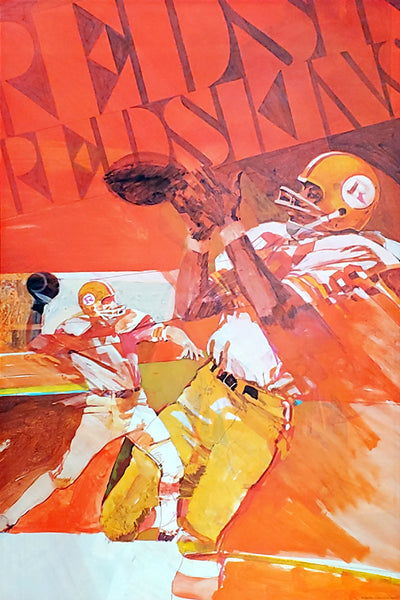 Washington Redskins NFL Collectors Series Vintage Original Theme Art Poster (1971)