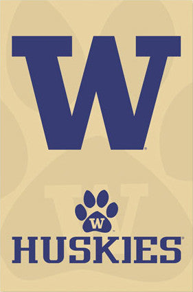 University of Washington Huskies Official NCAA Logo Poster - Costacos Sports