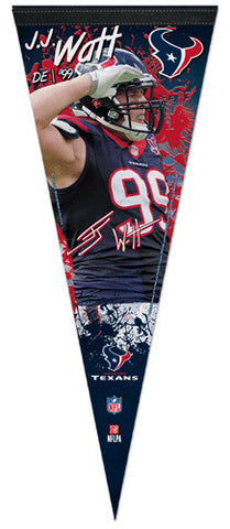 J.J. Watt "Signature Series" Houston Texans Premium NFL Felt Collector's Pennant (2012) - Wincraft