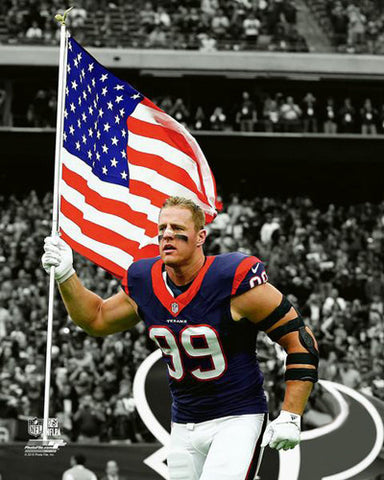 J.J. Watt "Patriot" Houston Texans Premium NFL Poster Print - Photofile 16x20