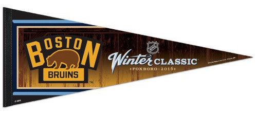 Boston Bruins Official Winter Classic Foxboro 2016 Premium Felt Collector's Pennant - Wincraft