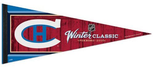 Montreal Canadiens Official Winter Classic Foxboro 2016 Premium Felt Collector's Pennant - Wincraft