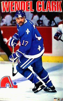 Wendel Clark Quebec Nordiques NHL Action Poster - Starline 1994
