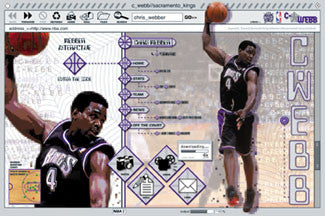 Chris Webber "Webbsite" Sacramento Kings Poster - Costacos 2002