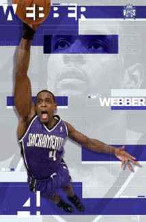 Chris Webber "PowerSlam" Sacramento Kings Poster - Costacos 2003