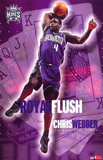Chris Webber "Royal Flush" Sacramento Kings Poster - Starline 2003
