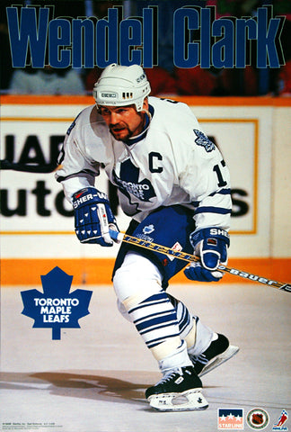 Wendel Clark "The Captain" Toronto Maple Leafs NHL Action Poster - Starline 1994