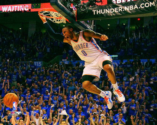 Russell Westbrook "Howl!" Oklahoma City Thunder Playoff Slam Dunk Poster Print - Photofile 16x20