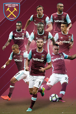 West Ham United 8-Players In Action Official EPL Soccer Football Poster - GB Eye 2016/17