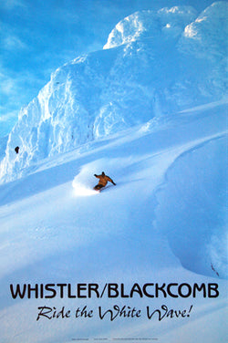 Whistler-Blackcomb "Ride the White Wave" Snowboarding Action Poster - Whistler 2001