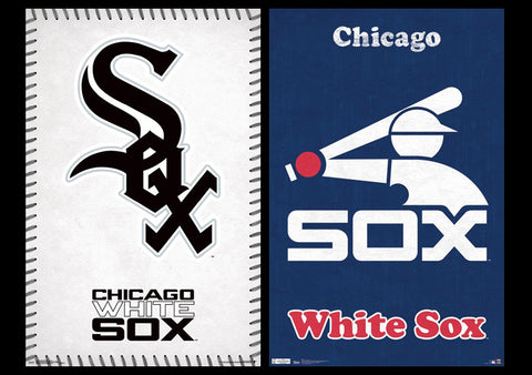Chicago White Sox MLB Baseball Team 2-Poster Combo (Retro & Modern Styles) - Trends International