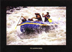 Whitewater Rafting "Teamwork" Motivational Poster - Verkerke