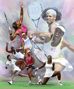 African-American Women Tennis Stars Poster Print feat. Venus and Serena Williams - Wishum Gregory