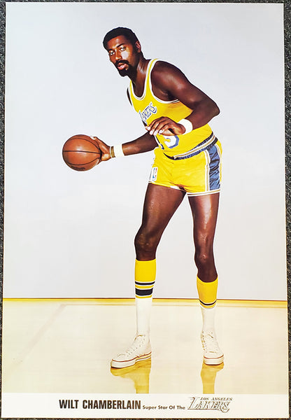 Wilt Chamberlain "Super Star" Los Angeles Lakers Vintage Original 1969 NBA Basketball Poster