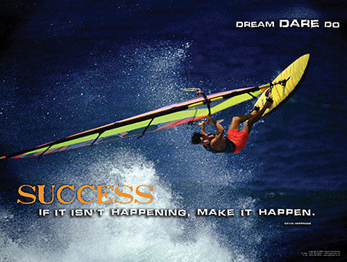 Windsurfing "Success" Motivational Inspirational Poster - Jaguar Inc.