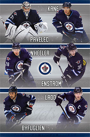 Winnipeg Jets "Super Six" NHL Action Poster - Costacos Sports 2013
