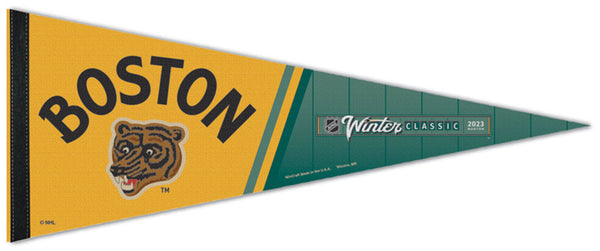 Boston Bruins "Boston Bear" NHL Winter Classic 2023 Premium Felt Pennant - Wincraft Inc.