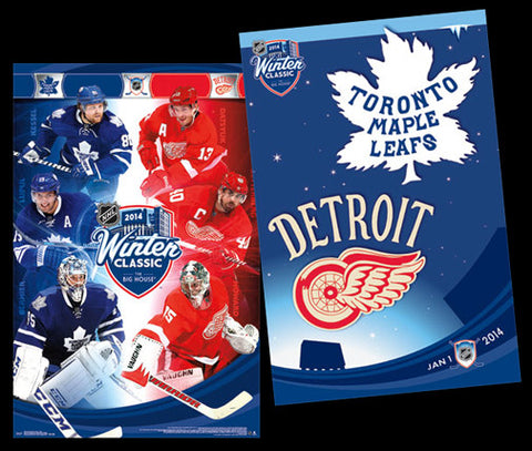 NHL Winter Classic 2014 (Toronto vs. Detroit) 2-Poster Combo - Costacos Sports