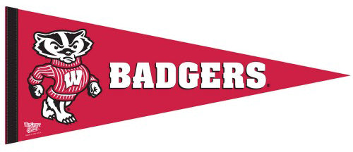 Wisconsin Badgers NCAA Team Logo Premium Felt Collector's Pennant - Wincraft Inc.