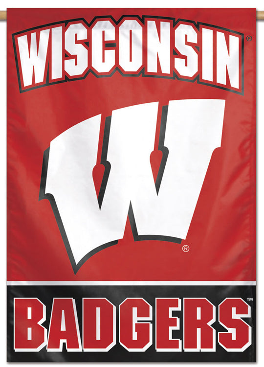 Wisconsin Badgers Official NCAA Team Logo Style NCAA Premium 28x40 Wal ...