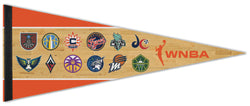 WNBA Women's Basketball Official 12-Team-Logos Premium Felt Pennant - Wincraft 2023