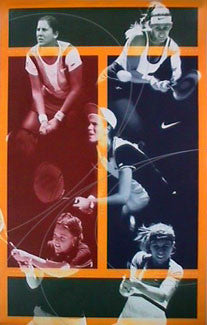 Nike Women's Tennis "Five Stars" (1999) Poster - Seles, Pierce, Davenport, Coetzer, Fernandez)