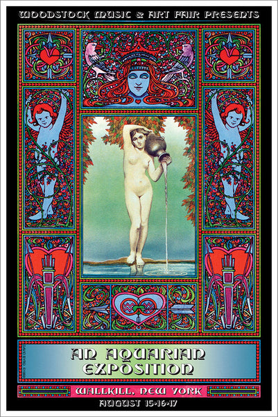 Woodstock 1969 "An Aquarian Exposition" Original Psychedelic Advertising Poster Reprint - Aquarius Images