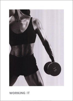 Women's Fitness "Working It" Black-and-White Photo Poster Print - McGaw Group