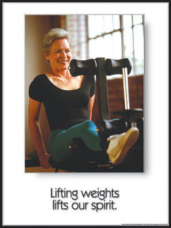 Seniors Fitness "Lifts Our Spirit" Inspirational Poster - Fitnus Corp.